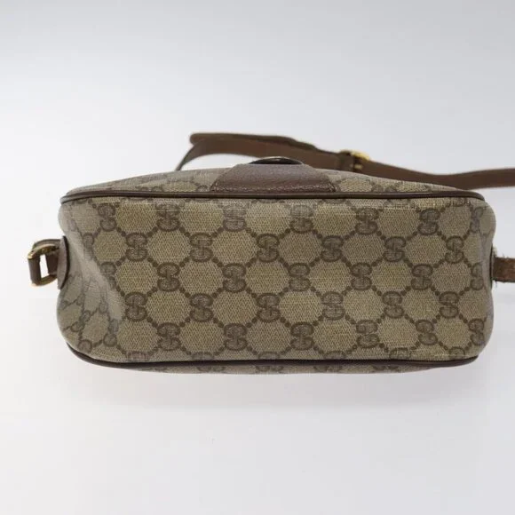 GUCCI GG Supreme Web Sherry Line Bag PVC Beige Gold 89 02 032 Auth - Picture 13 of 16